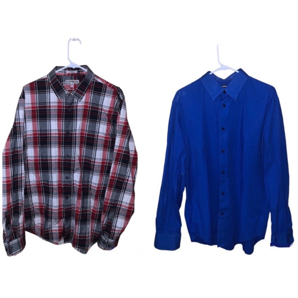 Express Mens Button Down Shirts Bundle Xl - image 1